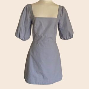 Chosen Sky Blue Mini Puff Sleeve Dress Size Small